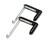 Quartet 7502 réglable en aluminium cintres pour panneaux 1-1/2-3 épais, Noir, 2/Lot