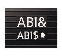 Quartet Characters for Magnetic Letter Boards, Helvetica Font, 1 Inch, 128 Characters per Set, White (M1)
