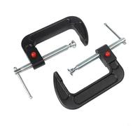 Quartet Lot de 2 pinces de serrage en acier pour le travail du bois en fonte C malléable rapide avec broche pivotante en acier T