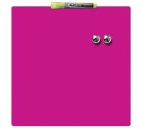 Nobo - Mini Tableau Magnétique Coloré Sans Cadre, Format Carré, Effaçable à Sec, Fixations Murales, Maison/Bureau, 360 x 360 mm, Rose, 1903803