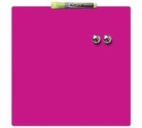 Nobo - Mini Tableau Magnétique Coloré Sans Cadre, Format Carré, Effaçable à Sec, Fixations Murales, Maison/Bureau, 360 x 360 mm, Rose, 1903803
