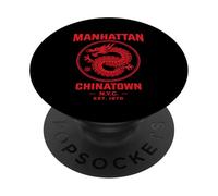 Quartier Chinois de Manhattan, New York, Lower East Side Chinois, New York PopSockets PopGrip Adhésif