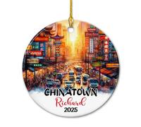 Quartier Chinois Pendentif De Noël Mignon Décoration De Noël A Suspendre Drôle Ornement Suspendu pour Salon Jardin Festival