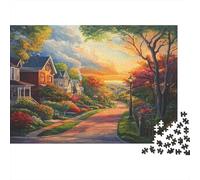 Quartier coloré 1000pcs (75x50cm) Puzzle pour Adultes - Coucher de Soleil,Jouet De DIY