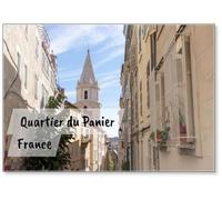 Quartier Du Panier Et Église Notre-dame-des-accoules À Marseille Aimant Réfrigérateur