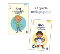 Quartier libre CE / CM : Alex a peur de réciter sa poésie + Nadir veut devenir sagefemme (Pack de 2 albums)