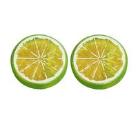 Quartiers de citron artificiels - Présentoir de fruits pour décoration de fête et photographie - Tranches de citron réalistes