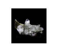 QUARTZ A INCLUSIONS DE BYSSOLITE + EPIDOTE - Pierre Naturelle en Provenance de la France, Chamrousse - Rare Cristal avec Inclusions de Byssolite et