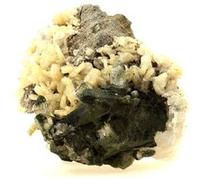 QUARTZ + ALBITE + CALCITE - Pierre Naturelle en Provenance de France, Massif des Grandes Rousses, Isère, Auvergne-Rhône-Alpes - Formation Minérale Unique avec Certificat d'Authenticité Inclus 1921.0 c