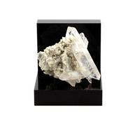 QUARTZ + ALBITE - Pierre Naturelle en Provenance de la France, Plan du Lac, Oisans, Savoie, Auvergne-Rhône-Alpes - Cristal Rare et Authentique 816.2 ct - Certificat d'Authenticité Inclus 79 x 68 x 49