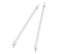 Quartz Céramique Tube Chauffant de Remplacement Blanc 2 Pièces
