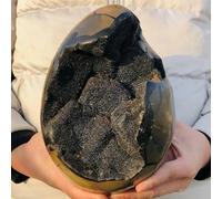 Quartz Crystal Hole Egg Home Office Hallway Decor Gift Home Decor(Size:500-600g)