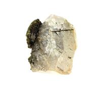 QUARTZ + EPIDOTE - Pierre Naturelle en Provenance de France, Cevins, Savoie, Auvergne-Rhône-Alpes - Rare Minéral Vert et Transparent, Puissante