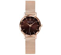 Pierre Lannier Montre Multiples Quartz Cadran chocolat Acier inoxydable Doré-rose 14mm