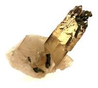 QUARTZ FUMÉ + TOURMALINE - Pierre Naturelle en Provenance du Brésil, 1 seule ville d'origine) - Pierre de guérison énergétique, protection, équilibre 841.8 ct - Certificat d'Authenticité Inclus 80 x 7