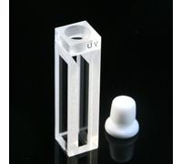 Quartz microfluorescent Cette avec bouchon PTFE, trajet lumineux 10 mm, volume 1,4 ml, 4 fenêtres transparentes