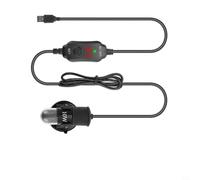 Quartz Mini Heater for Aquarium 18-34C Control(SC07A-F) | Adjustable 18-34C range, auto constant pour temp, high pour temp protection, USB 5V 2A input, fits 2L tanks