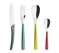 QUARTZ MIROIR MULTICOLORE - COFFRET DE 24 COUVERTS LAME SCIE