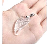 Quartz Rose Naturel Pierre Coloré Ange Ange Aile Pendentif Cristal Charme for Colliers Opalite Opal De Mariage Décoration de Mariage Bijoux, Cadeau de Noël, YLLLLY-6686