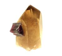 Quartz + Tourmaline. 807.0 Ct. Pederneira Mine, Minas Gerais, Bresil.
