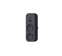 Quarx Biplite 2P+T 16A + 2USB Bi ton noir