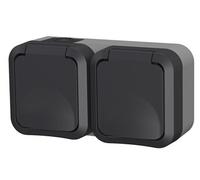 Double prise - QUARX - Aqua Pro - Extérieure, horizontale, IP55, 250V, 16A