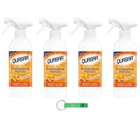Quasar Profumatore Multiuso Lot de 4 désodorisants orientaux polyvalents, parfum durable, nettoie et dépoussière 500 ml, + porte-clés Beni Culinari