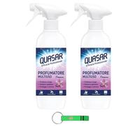 Quasar Profumatore Multiuso Passion Lot de 2 désodorisants polyvalents, parfum durable, nettoie et dépoussière 500 ml + porte-clés Beni Culinari