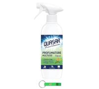 Quasar Profumatore Multiuso Tropical Lot de 8 désodorisants polyvalents Parfum longue durée, nettoie et dépoussière 500 ml + porte-clés Beni Culinari