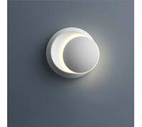 QUASHION Applique murale moderne à 360 degrés - Lampe murale à LED - Lampe d'escalier ronde créative - Blanc chaud