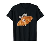 Quaso Meme for Women Vintage Croissant Cat T-Shirt