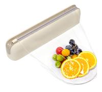 Quasziwa Derouleur Film Alimentaire avec Coupeur - Montage Magnétique sans Percage, Distributeur Papier Aluminium et Film - Coupe Nette, Organisateur de Cuisine Compact pour Rouleaux 31 cm, Beige