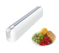 Quasziwa Distributeur magnétique de film plastique avec cutter - Distributeur de papier étirable pratique et rechargeable avec cutter coulissant, 30,5 cm x 50 m - Film étirable pour cuisine inclus -