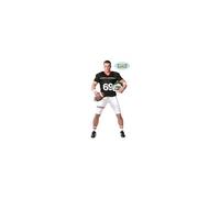Fiestas Guirca - Costume de Quarterback Adulte (52-54/L) - T-shirt et pantalon - Noir et Blanc