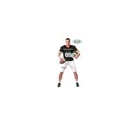 Fiestas Guirca – Costume de Quarterback Adulte (48-50/M) – T-shirt et pantalon – Noir et blanc
