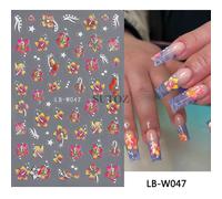 ¿¿Quation D¿¿Truire Andrnail Art Autocollants Fleurs D'hibiscus Violet Papillon Breloques Ongles D¿¿Calcomanies Harvey ¿¿T¿¿ Fleuri Manucure D¿¿Cor Lb-W045 - Type Lb-W047