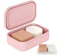 Quatish Grand porte-savon de voyage étanche avec couche drainante, porte-savon en silicone pour salle de bain, voyage, camping, extérieur, gym, portable, rose