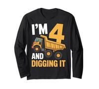 Quatre 4 Ans 4e Anniversaire Camion garçons Manche Longue