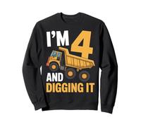 Quatre 4 Ans 4e Anniversaire Camion garçons Sweatshirt