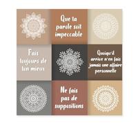 Quatre Accords Toltèques Poster 20x20 cm