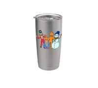 Quatre amis de dessins animés pour Noël Gobelet isotherme en acier inoxydable double paroi