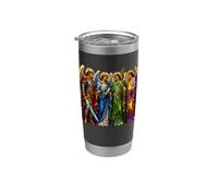 Quatre Archanges Médiéval Gothique Cathédrale Mosaïque Art Icônes Gobelet isotherme en acier inoxydable double paroi