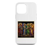 Quatre archanges vitrail Ange chrétien Halo Art icône Coque pour iPhone 13 Pro Max