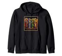 Quatre archanges vitrail Ange chrétien Halo Art icône Sweat à Capuche