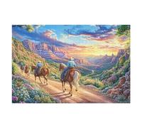 Quatre Cavaliers sur Le Sentier de Montagne Puzzles 1000 Pièces pour Adultes Educa Qualité Supérieure Challenge Difficile Détente Créative Décoration Salon 1000 PCS