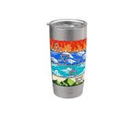 Quatre éléments d'art minimaliste Gobelet isotherme en acier inoxydable double paroi