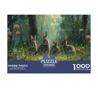 Quatre Lapins Puzzle 1000 Pièces Adultes Enfants Animaux Puzzles 1000 Pièces Défi Jouet Cadeau 38x26cm/1000pcs