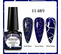 Quatre Lily 7ml Crackle Gel Vernis À Ongles Hybride Naturel Sec Bricolage Nail Art Cracking Gel Vernis Semi Permanent Tremper Vernis Design.A0040-8.
