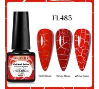 Quatre Lily 7ml Crackle Gel Vernis À Ongles Hybride Naturel Sec Bricolage Nail Art Cracking Gel Vernis Semi Permanent Tremper Vernis Design.A0040-4.