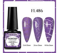 Quatre Lily 7ml Crackle Gel Vernis À Ongles Hybride Naturel Sec Bricolage Nail Art Cracking Gel Vernis Semi Permanent Tremper Vernis Design.A0040-5.